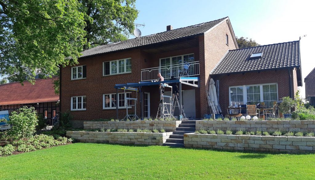 Handwerker von KTH bauen einen Wintergarten